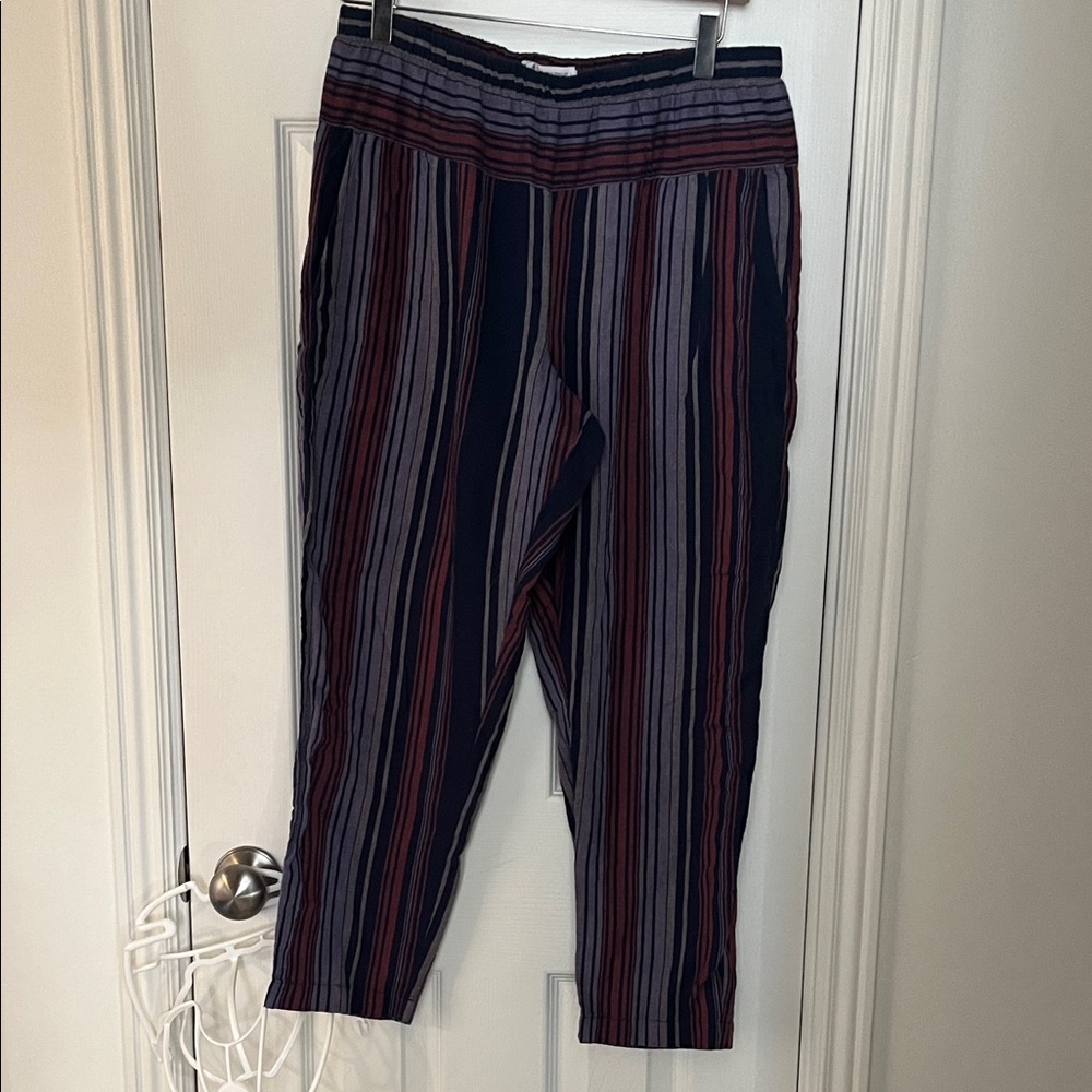 Carve Designs Red and Blue Striped organic cotton pants